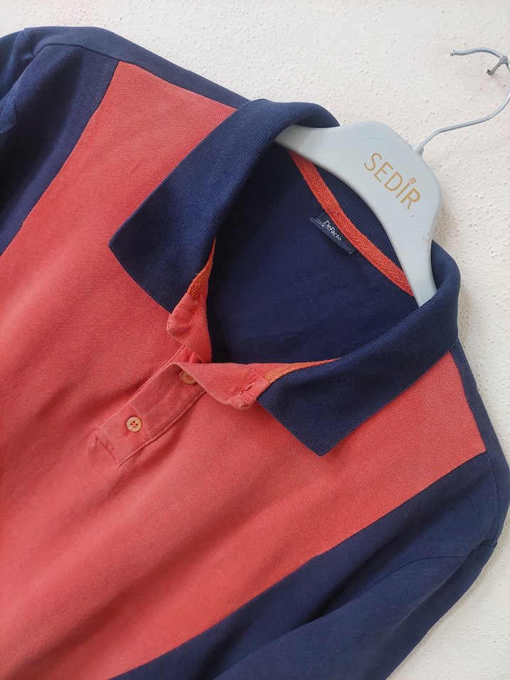 Defacto renk bloklu polo yaka tshirt - Görsel 2