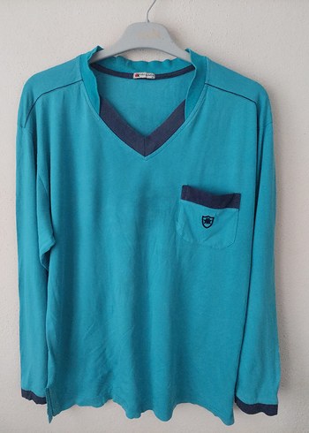 İkiYıldız erkek koyu turkuaz pijama üst - Görsel 6