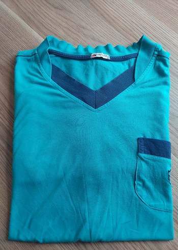 İkiYıldız erkek koyu turkuaz pijama üst - Görsel 5