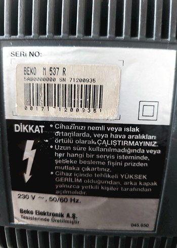 BEKO M537R 37 ekran tv - Görsel 9