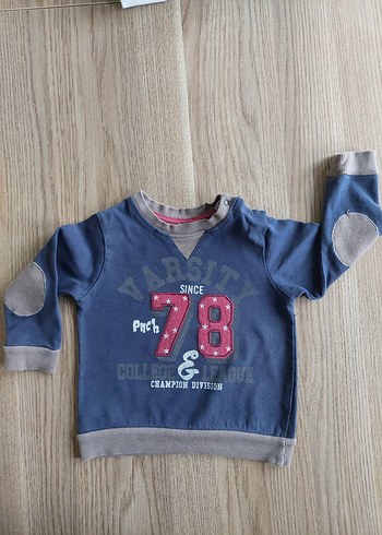 Panço yazı desen yama detaylı sweatshirt - Görsel 2