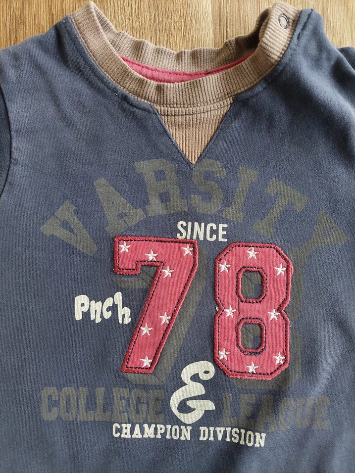 Panço yazı desen yama detaylı sweatshirt - Görsel 3