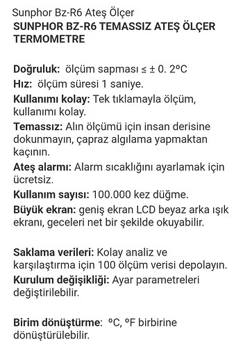 SUNPHOR Temassız Kızılötesi Ateş Ölçer - Görsel 10