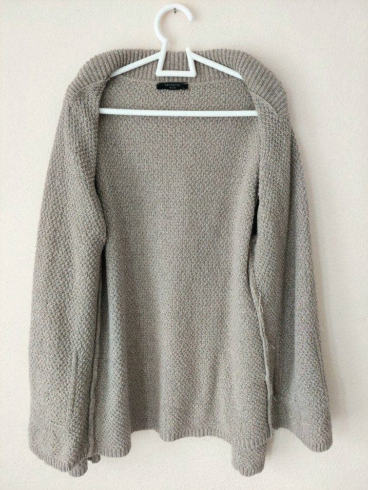 Trendyol Man düğmeli mevsimlik bej hırka - Görsel 2