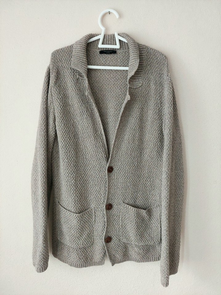 Trendyol Man düğmeli mevsimlik bej hırka - Görsel 3