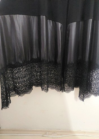 44 Beden Siyah Uzun Drapeli Goth Kadın Yelek
