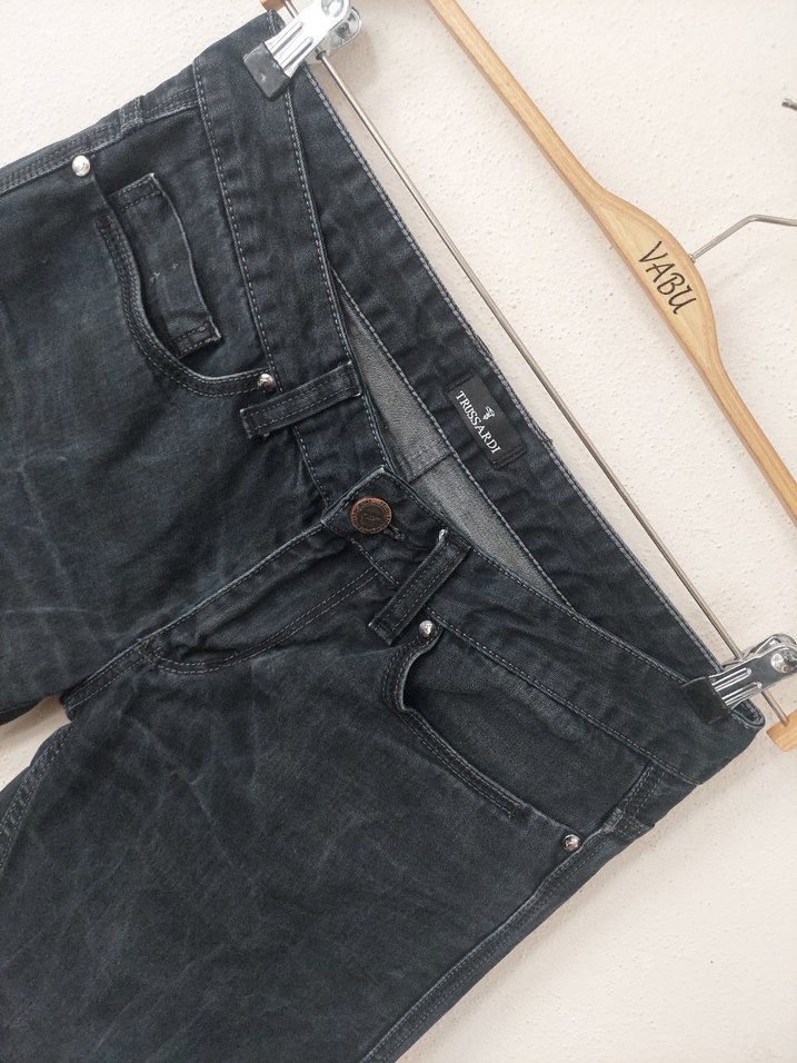 TRUSSARDİ jeans erkek siyah kot pantolon - Görsel 4