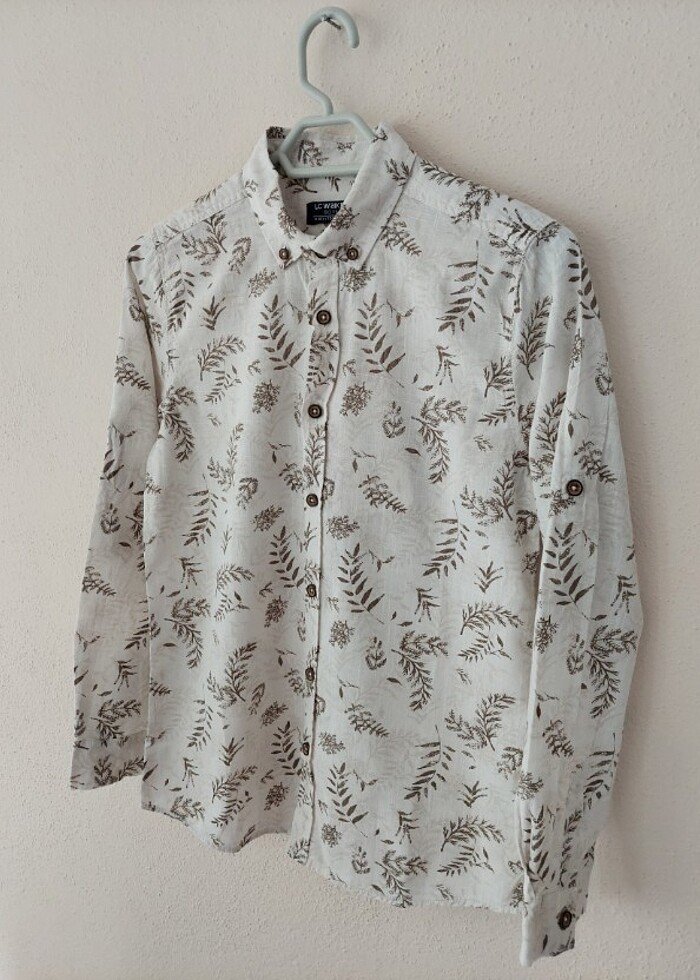 LCW yaprak desen çocuk gömlek - Görsel 4