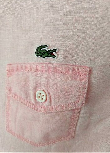 LACOSTE bayan keten gömlek  - Görsel 2