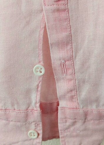 LACOSTE bayan keten gömlek  - Görsel 4