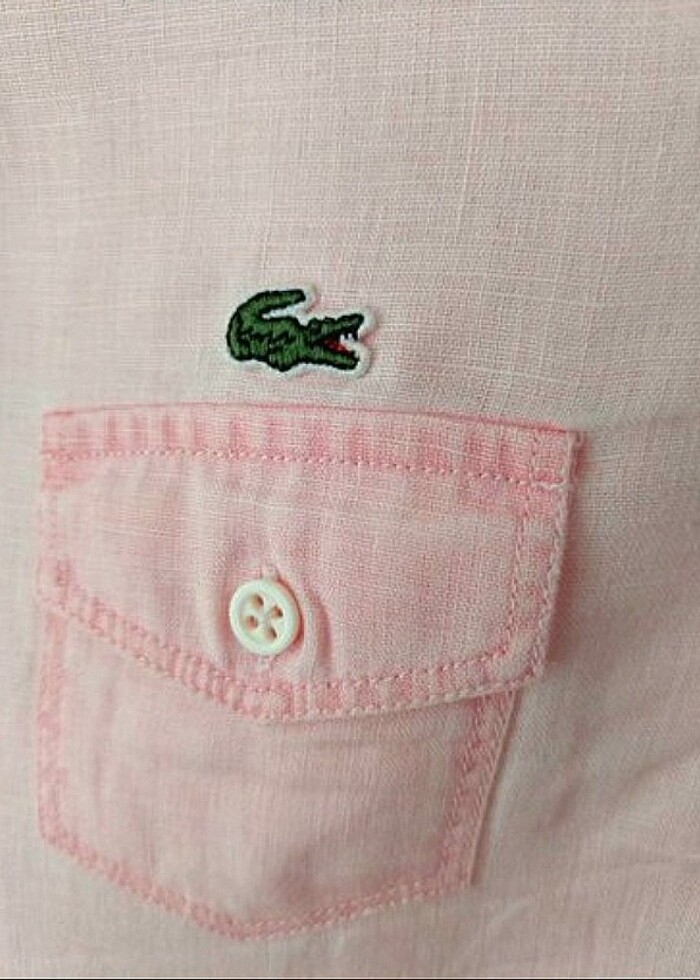 LACOSTE bayan keten gömlek  - Görsel 2