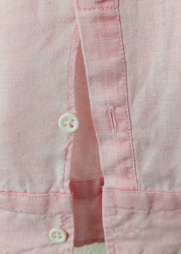 LACOSTE bayan keten gömlek  - Görsel 4