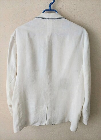 xxl Beden beyaz Renk D'S DAMAT Keten Erkek yazlık ceket 