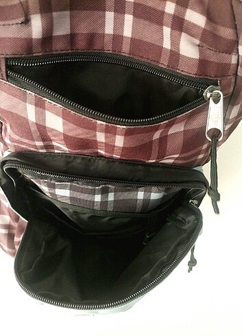 PUG unisex ekoseli sırt çantası  - Görsel 7