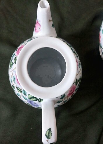 KÜTAHYA porselen demlik emaye çaydanlık seti - Görsel 5