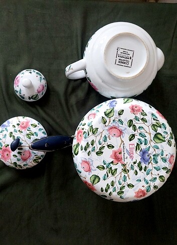 KÜTAHYA porselen demlik emaye çaydanlık seti - Görsel 6