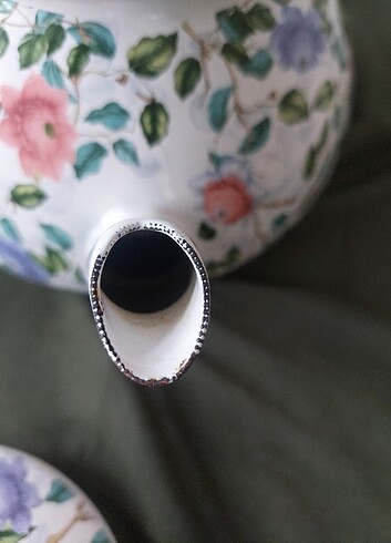 KÜTAHYA porselen demlik emaye çaydanlık seti - Görsel 7