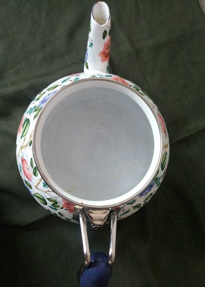 KÜTAHYA porselen demlik emaye çaydanlık seti - Görsel 4