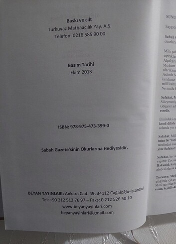 Safahat Ciltli Sabah Beyan yay  - Görsel 3