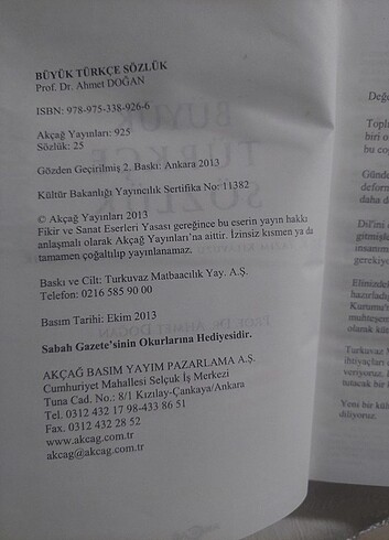 Büyük Türkçe Sözlük Ahmet Doğan Sabah - Görsel 6