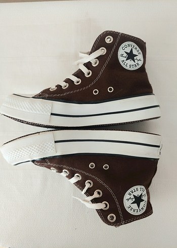 37 Beden Kahverengi Converse Unisex Günlük Spor Ayakkabı