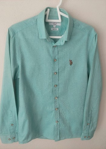U.S Polo Assn. Us Polo Assn erkek açık turkuaz gömlek