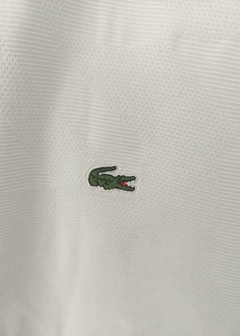 xl Beden beyaz Renk LACOSTE erkek dokulu-desenli gömlek