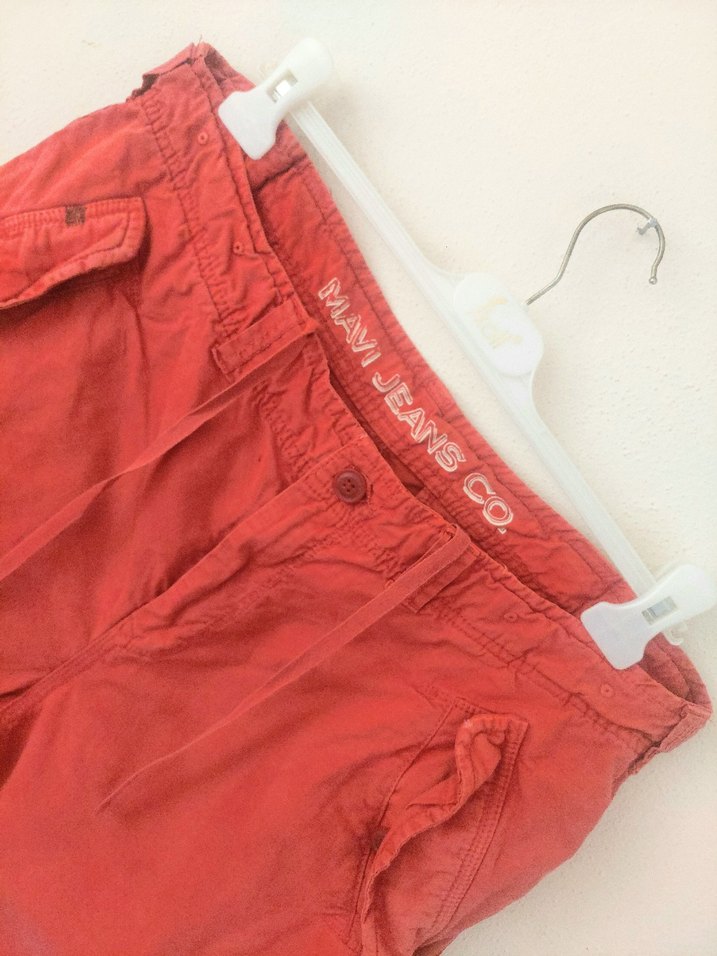 Mavi jeans kiremit rengi kargo Şort - Görsel 2