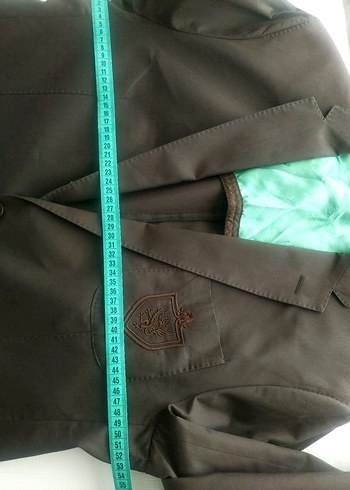 Cacharel erkek nakış Armalı U cepli Vizon renk ceket - Görsel 11