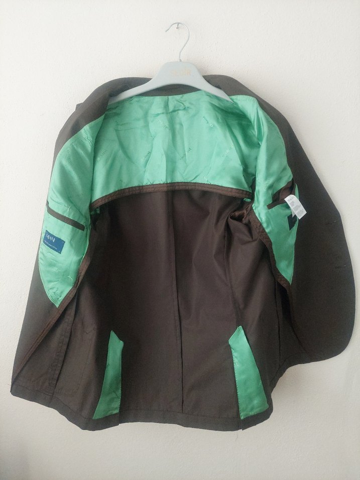 Cacharel erkek nakış Armalı U cepli Vizon renk ceket - Görsel 3