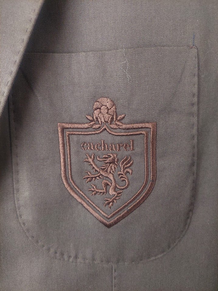 Cacharel erkek nakış Armalı U cepli Vizon renk ceket - Görsel 4