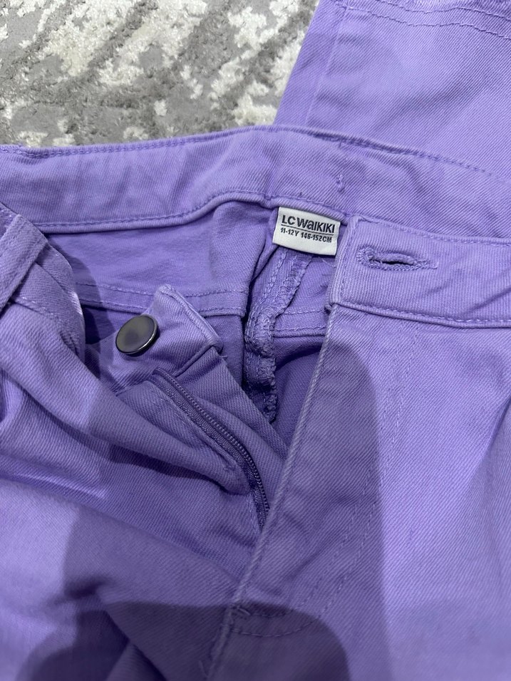 Mor Rahat Kesim Midi Pantolon - Görsel 2