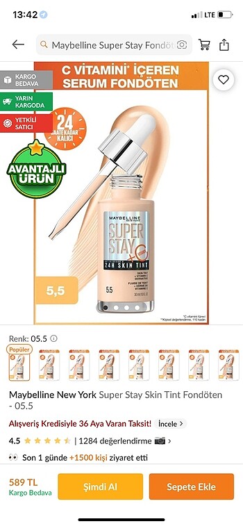 Beden Renk Maybelline fondöten