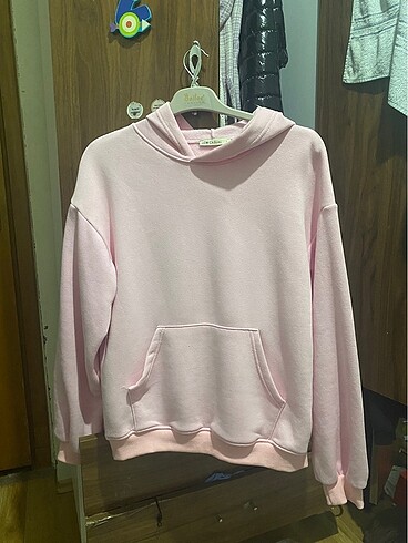 LC Waikiki LC Waikiki L beden pembe Sweatshirt oversize kalıp baya bol ve a