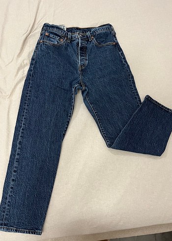 Levis Koyu Mavi Yuksek Bel Denim Jean