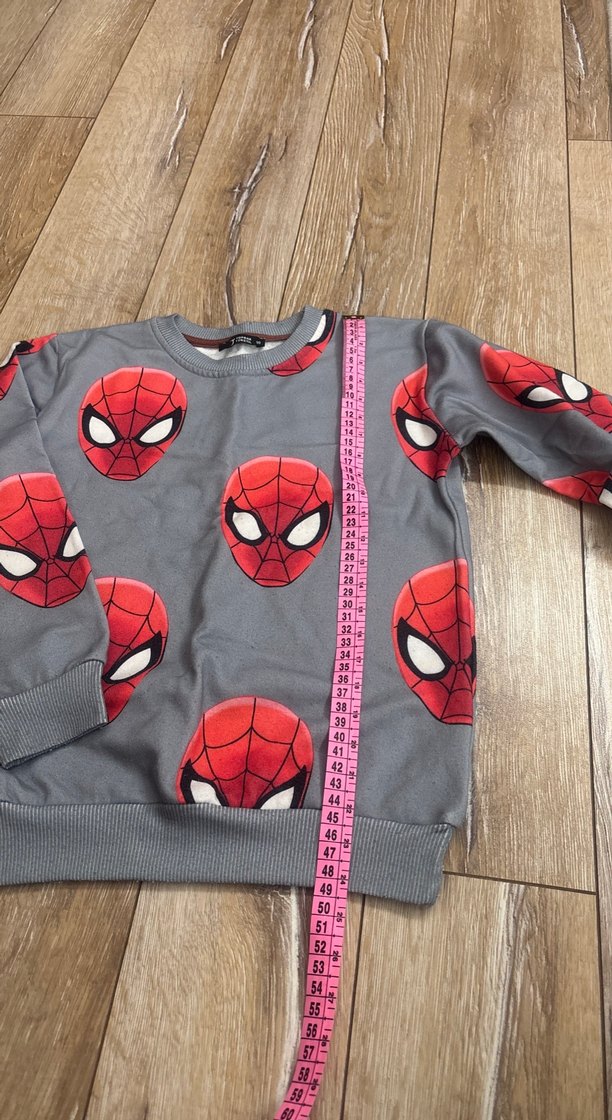 Gri Örme Örümcek Adam Baskılı eşofman takımı - Görsel 4