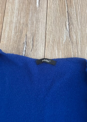 Mavi Triko Kolsuz Midi Yelek - Görsel 4