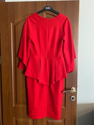 xl Beden kırmızı Renk Kırmızı peplum elbise