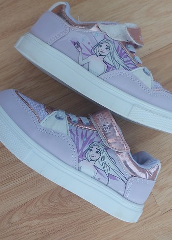 Flo Ayakkabı Kız Çocuk Pembe Baskılı Velcro Spor Ayakkabı