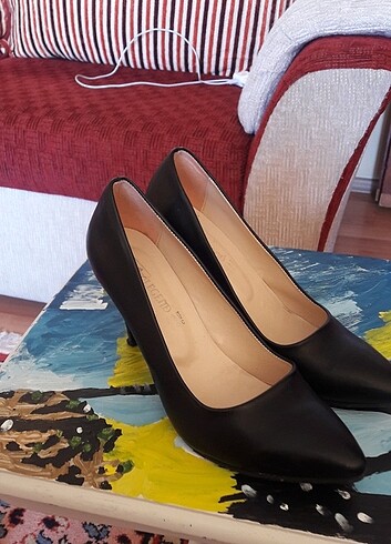 40 Beden siyah Renk Suni deri siyah stiletto