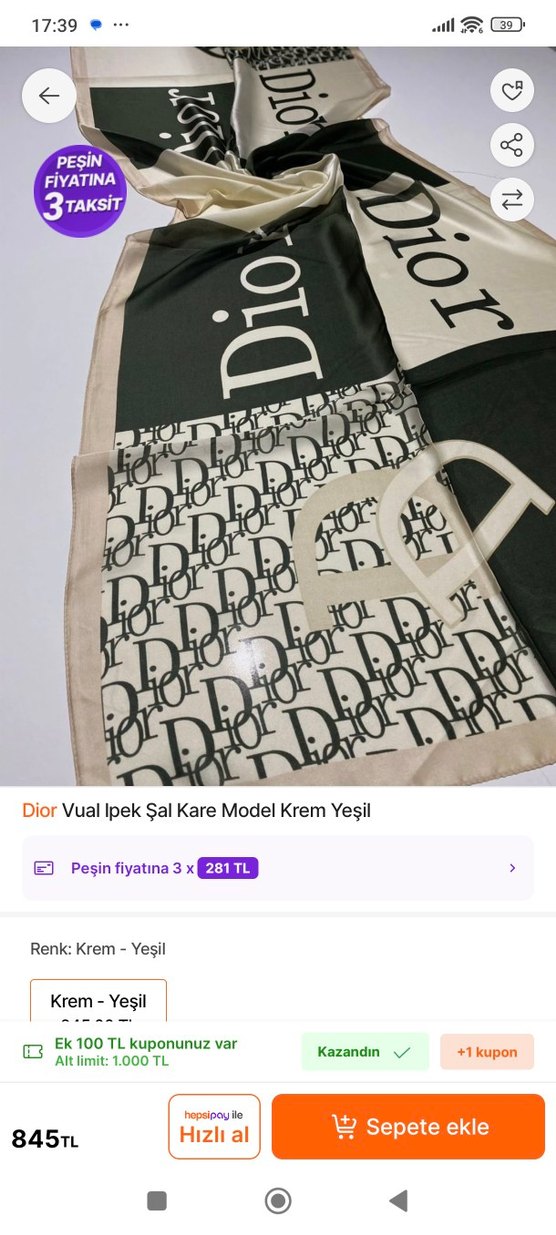 Drapeli Siyah Kadın Sokak Stili Şal markası dior - Görsel 2