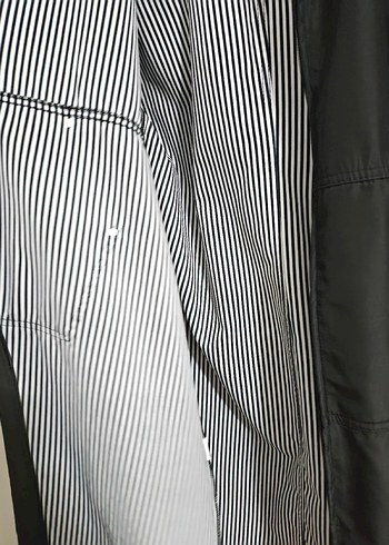 Uzun Siyah Fermuarlı Kadın Yağmurluk - Görsel 15