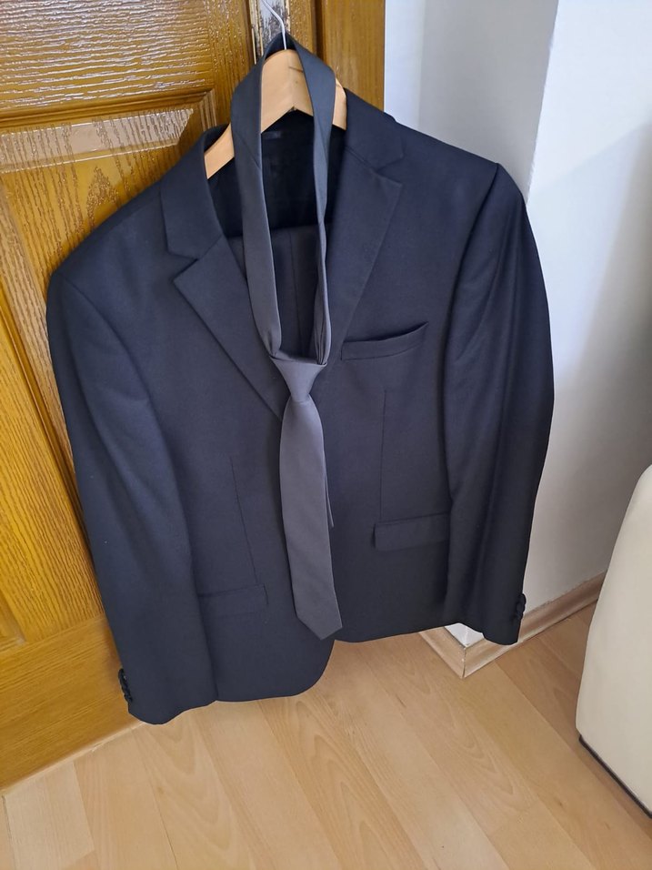 Erkek siyah Modern Klasik Takım Elbise - Görsel 2