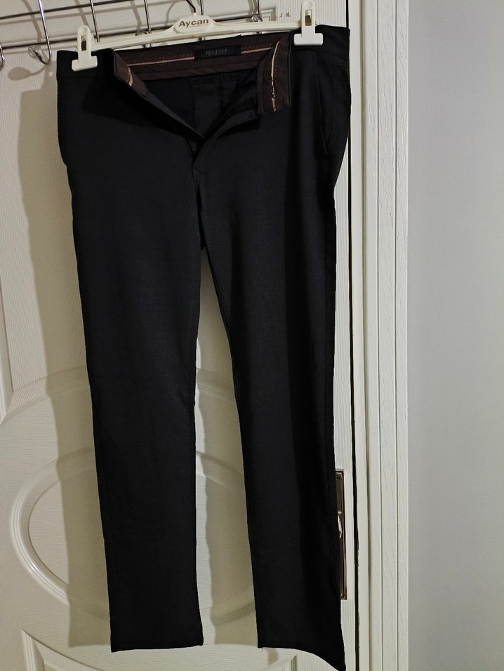 Siyah Regular Fit Erkek Pantolon - Görsel 3