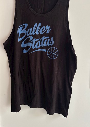 Erkek Siyah Baskılı atlet Tişört - Görsel 9