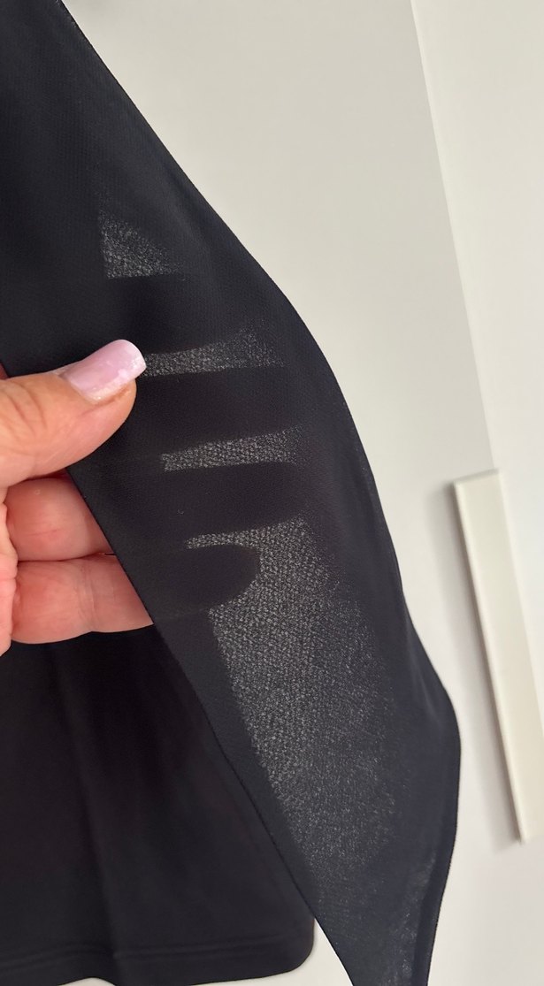 Kadın Siyah Kısa Kollu Drapeli Bluz - Görsel 5