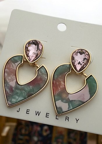 Mini Çok Renkli sedefli  Bohem Küpe - Görsel 2