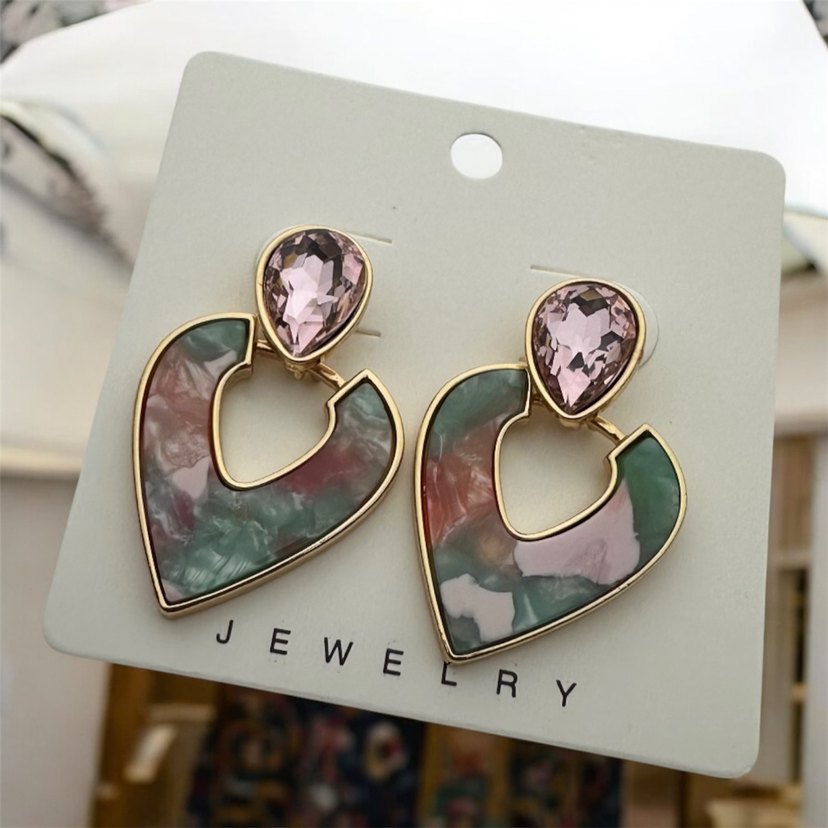 Mini Çok Renkli sedefli  Bohem Küpe - Görsel 2