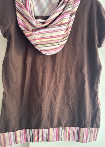 Kahverengi Kısa Kollu Bluzu - Görsel 2