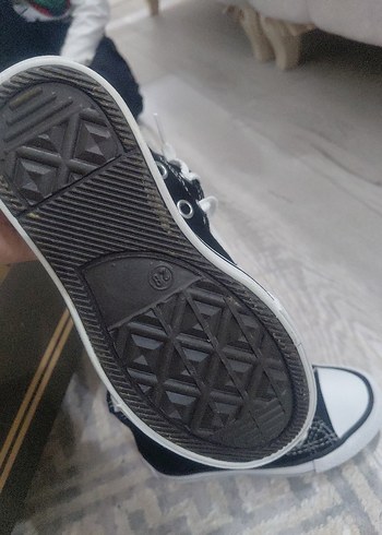 Siyah Bağcıklı  cocuk Spor Ayakkabı - Görsel 3